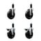Service Caster 5'' Soft Rubber Wheel Swivel 1-1/4'' Expanding Stem Caster Set 2 Brakes, 4PK SCC-EX20S514-SRS-2-PLB-2-114 - alternate 1